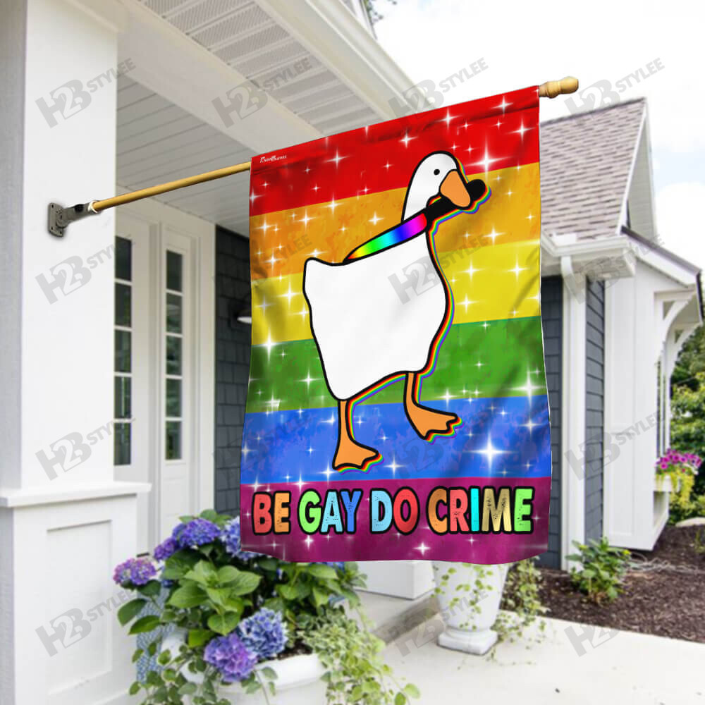 LGBT Flag Be Gay Do Crime  Garden Flag House Flag