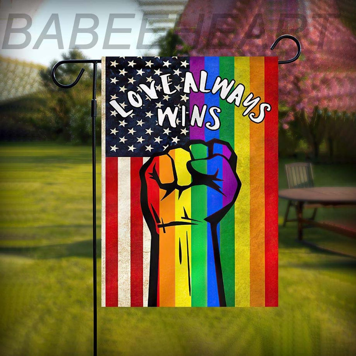LGBT Flag Love Always Wins Rainbow lgbt Flag LGBT Pride Flag Rainbow Flag LGBT Gay Lesbian Bi Trans party gift lGBT House Flag