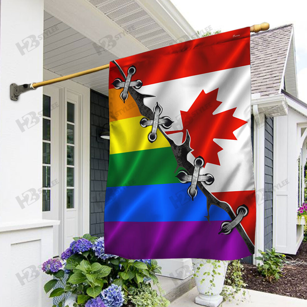 LGBT Flag Pride Canadian LGBT Flag  Garden Flag House Flag