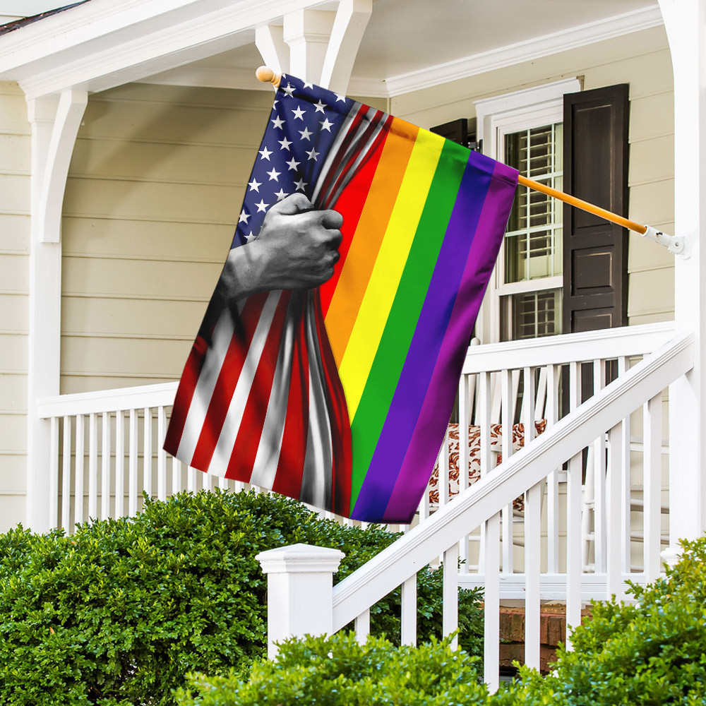 LGBT Flag Rainbow American Flag Diversity Flag Pride Gay Pride Lesbian Flag