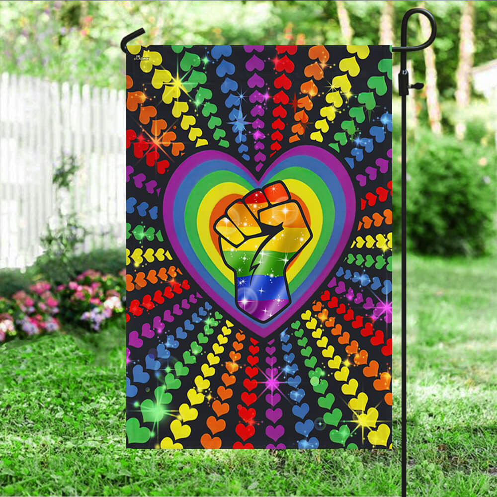 LGBT Flag - Rainbow Hearts Pride Diversity Flag Pride Gay Pride Lesbian Flag