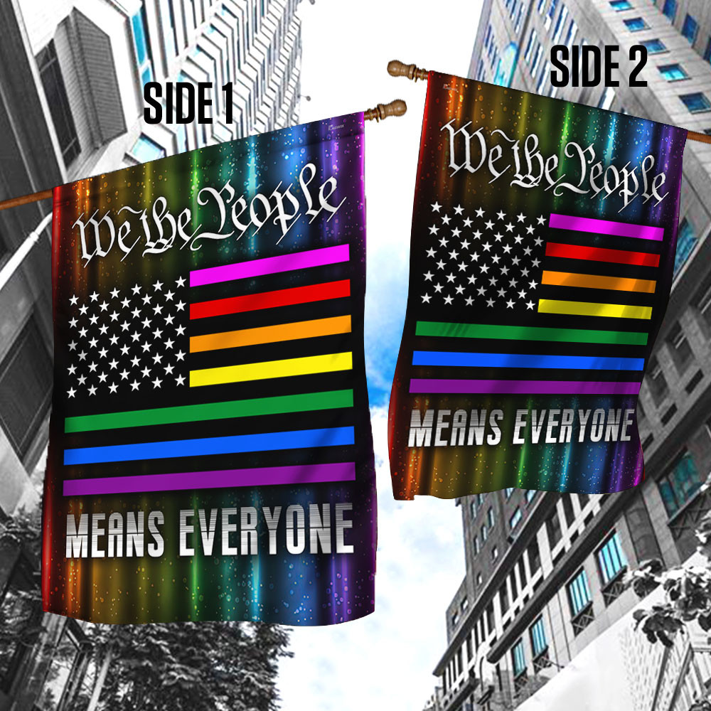 LGBT Flag We The People Means Everyone Diversity Flag Pride Gay Pride Lesbian Flag