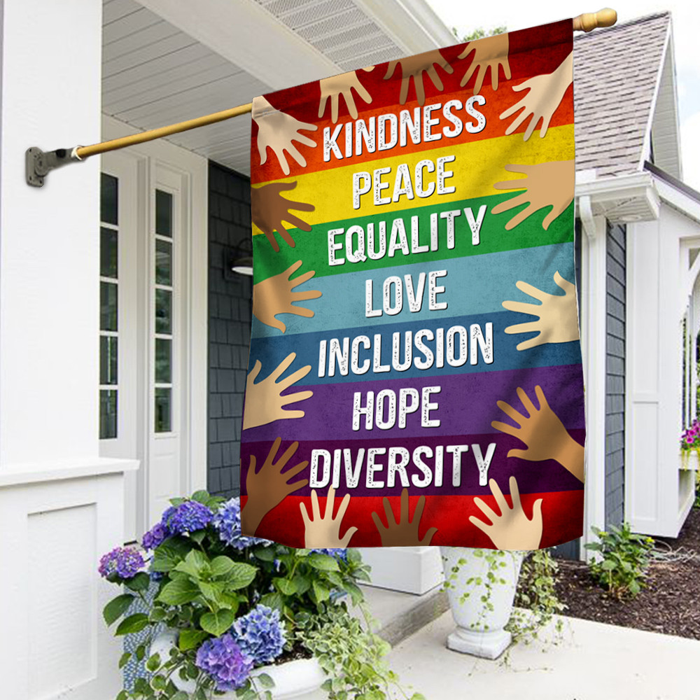 LGBT Kindness Peace Diversity Flag Diversity Flag Pride Gay Pride Lesbian Flag