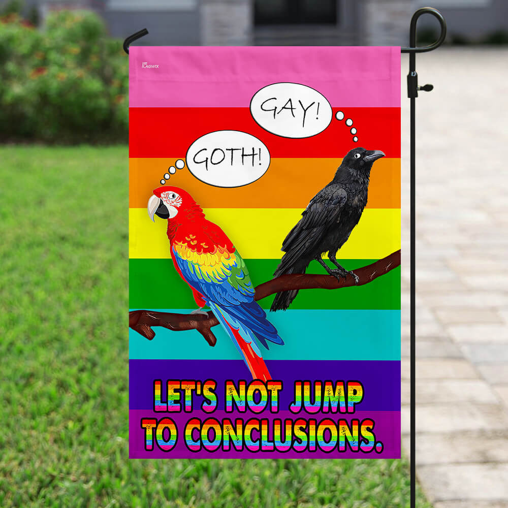 LGBT Lets Not Jump to Conclusions Flag Diversity Flag Pride Gay Pride Lesbian Flag