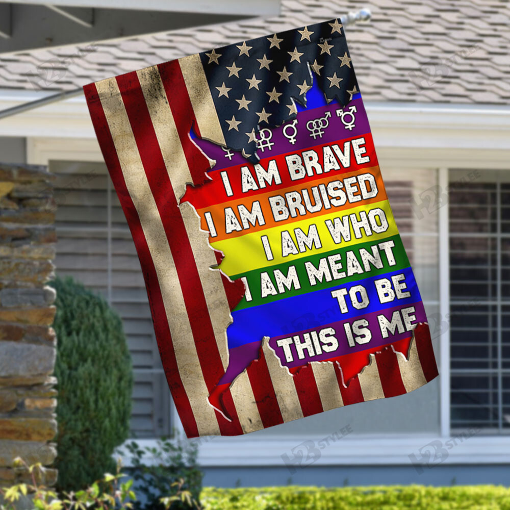 LGBT Pride American Flag  Garden Flag House Flag