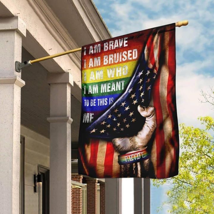 LGBT Pride I Am Brave  Garden Flag House Flag