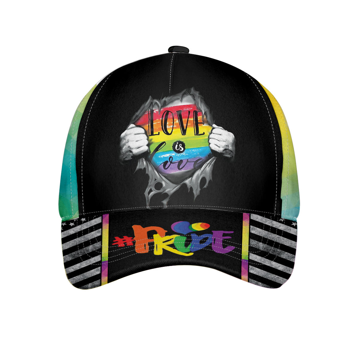 LGBT Pride Love Is Love Classic Cap Colorful Support Baseball Cap For LBGT Couples Best LBGT Hat Design