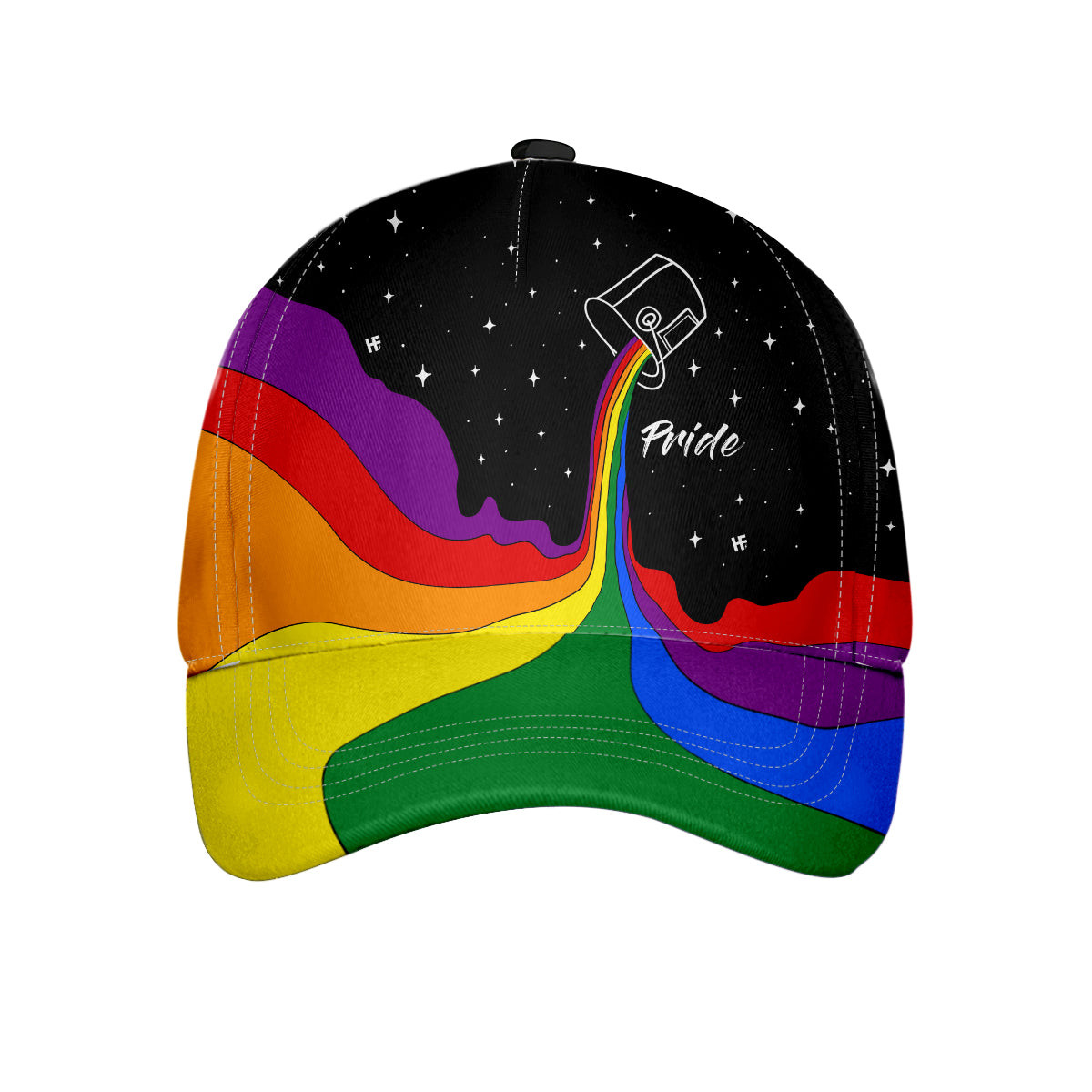 LGBT Pride Rainbow Classic Cap Rainbow Pattern LBGT Baseball Cap LBGT Support Hat Design