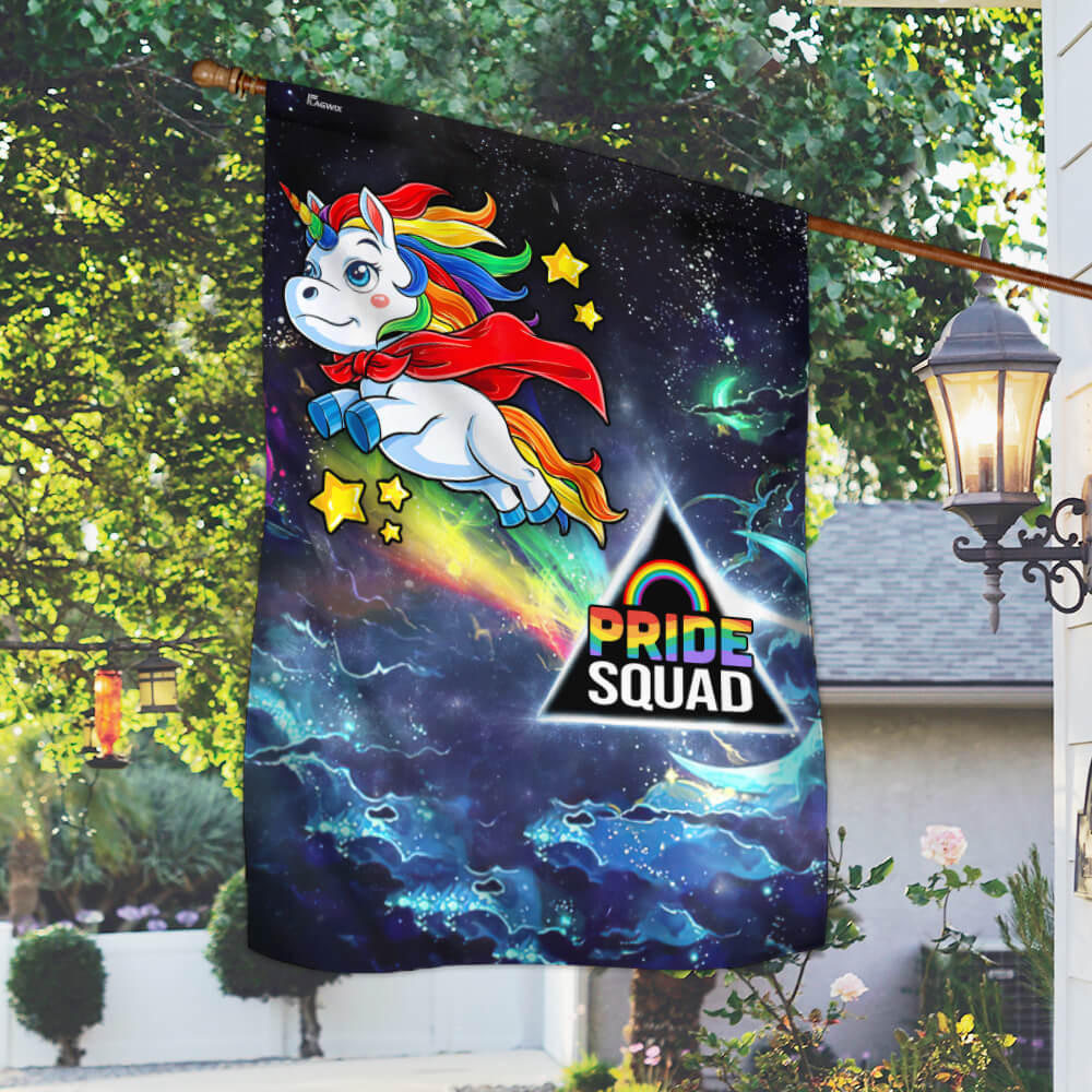 LGBT Pride Squad Flag Unicorn Fly Diversity Flag Pride Gay Pride Lesbian Flag