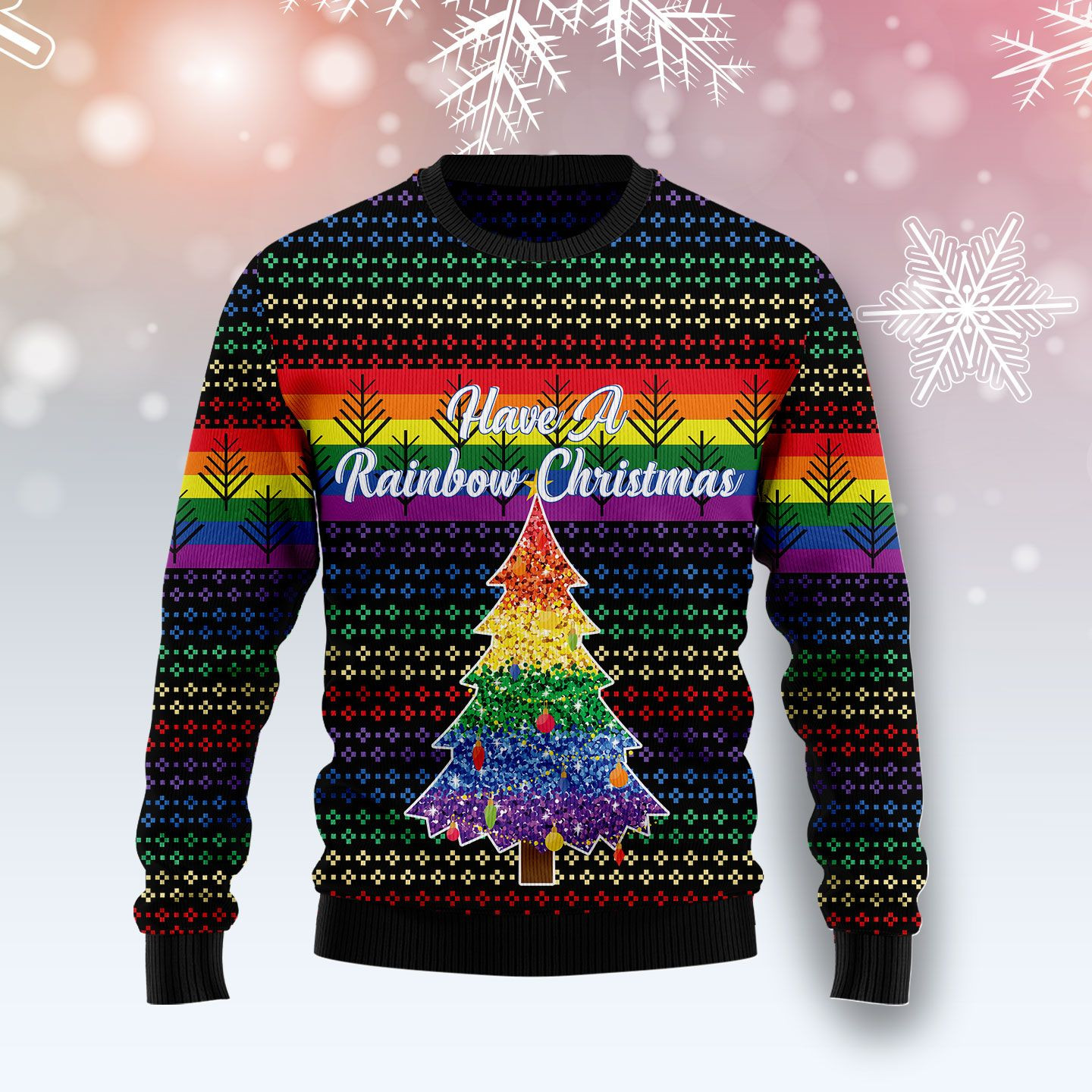 LGBT Rainbow Ugly Christmas Sweater