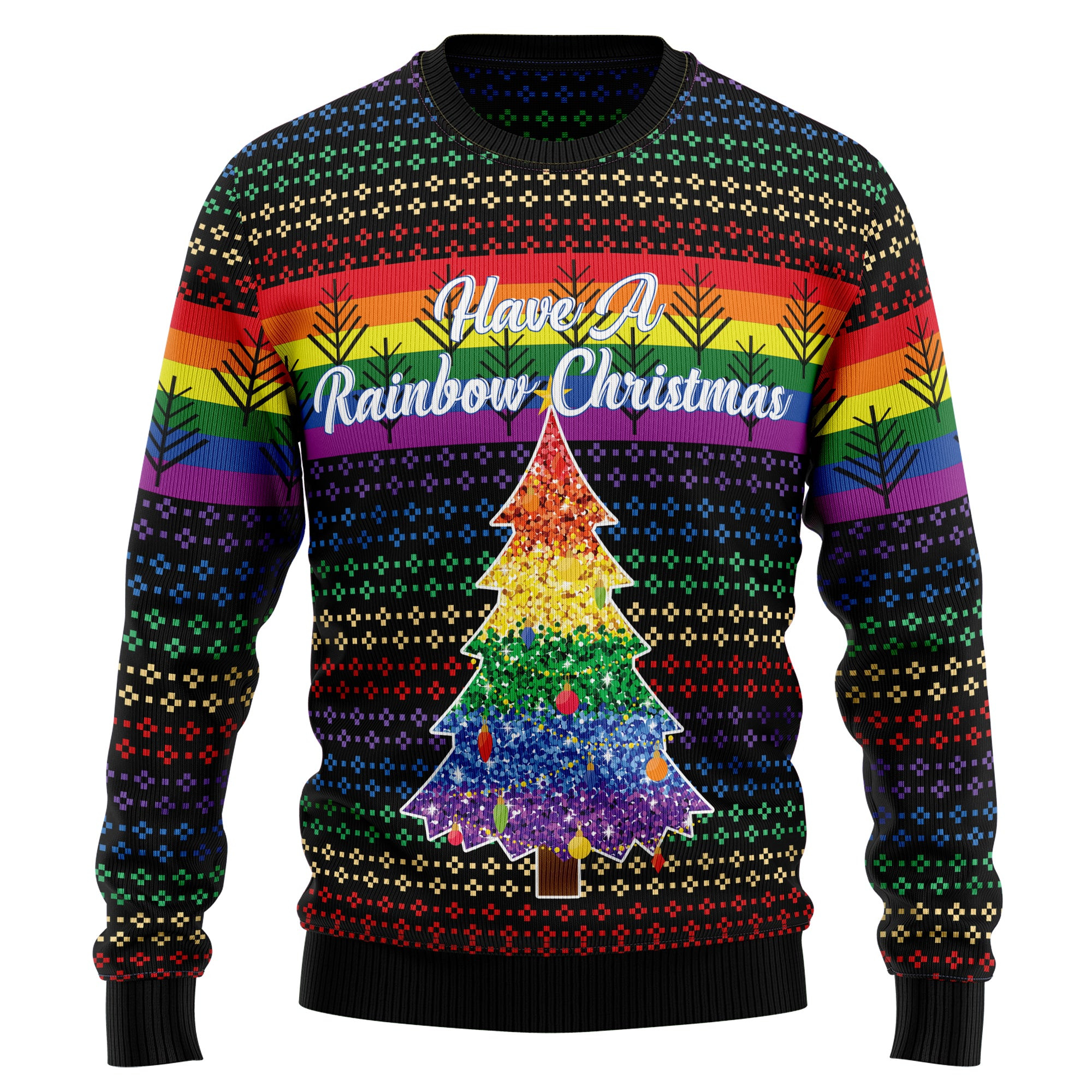 LGBT Rainbow Ugly Christmas Sweater