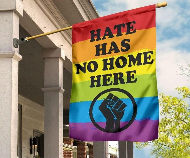 LGBT Rainbown Pride Hate Has No Home Here Garden Flag House Flag