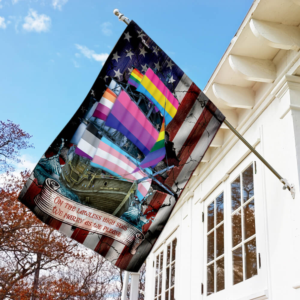 LGBT Ship On The Lawless High Seas Flag Diversity Flag Pride Gay Pride Lesbian Flag