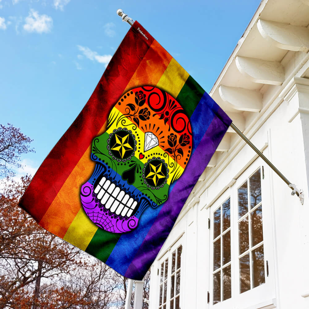 LGBT Skull Flag Diversity Flag Pride Gay Pride Lesbian Flag
