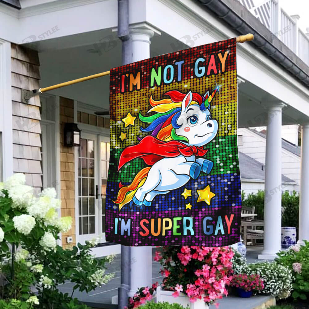 LGBT  Super Gay Flag Garden Flag House Flag