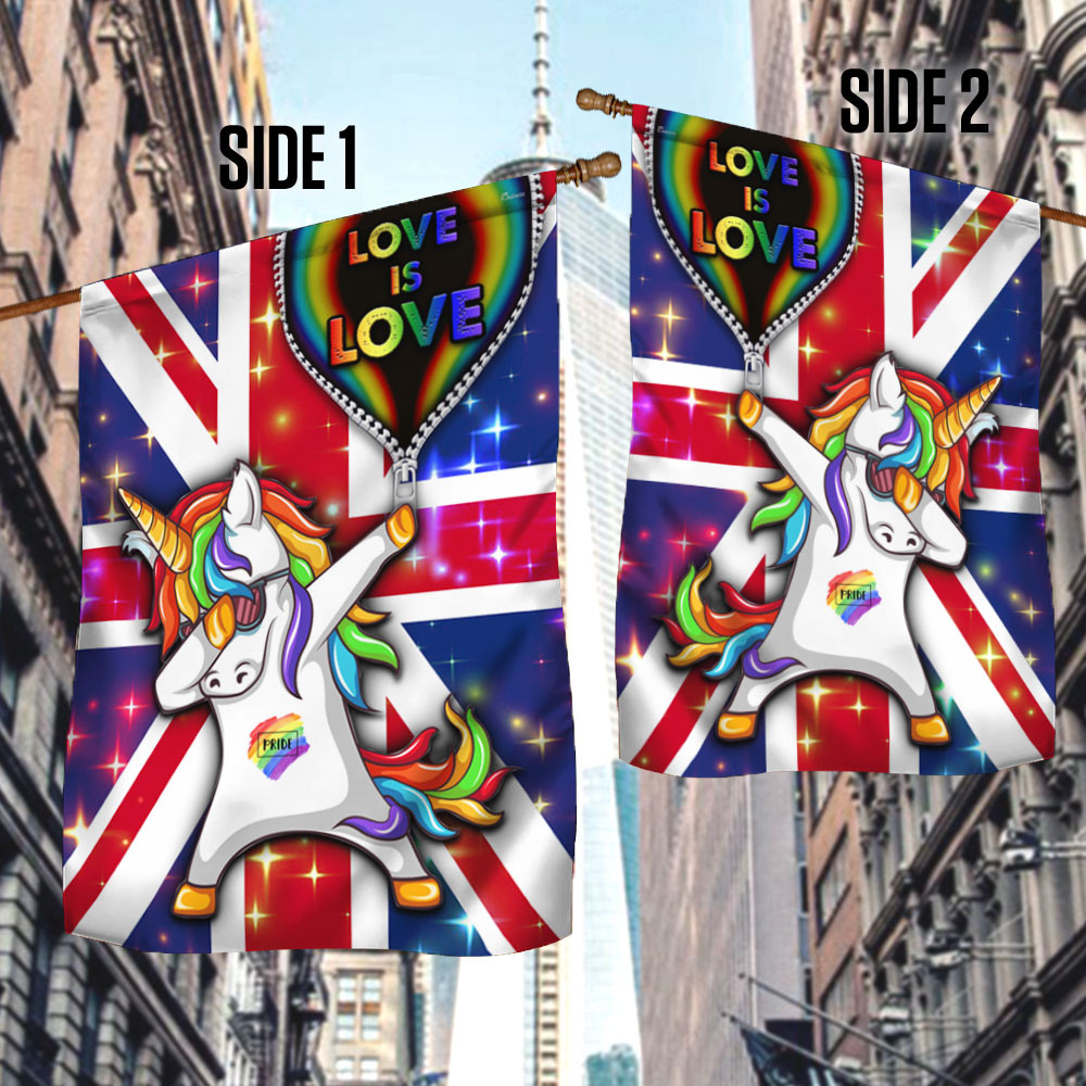 LGBT UK Flag Unicorn Love Is Love Diversity Flag Pride Gay Pride Lesbian Flag