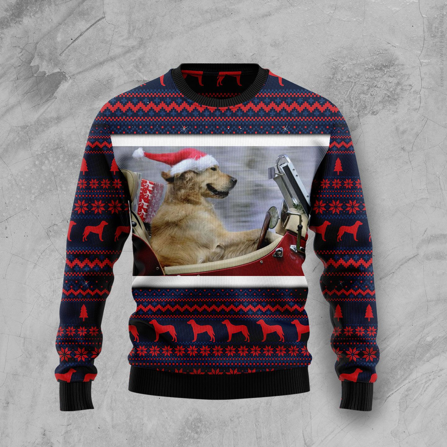 Labrador Retriever Ride Ugly Christmas Sweater