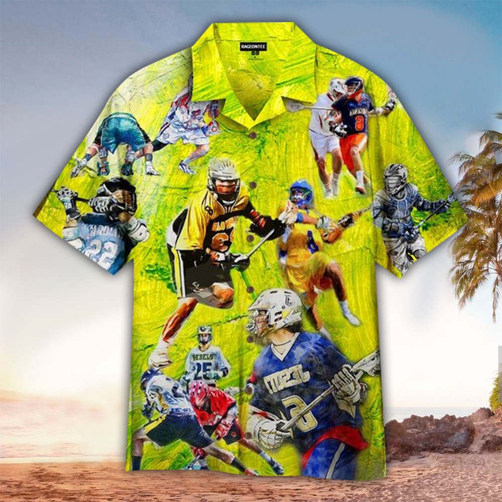 Lacrosse Hawaiian Shirt Lacrosse Button Up Shirt For Men and Women