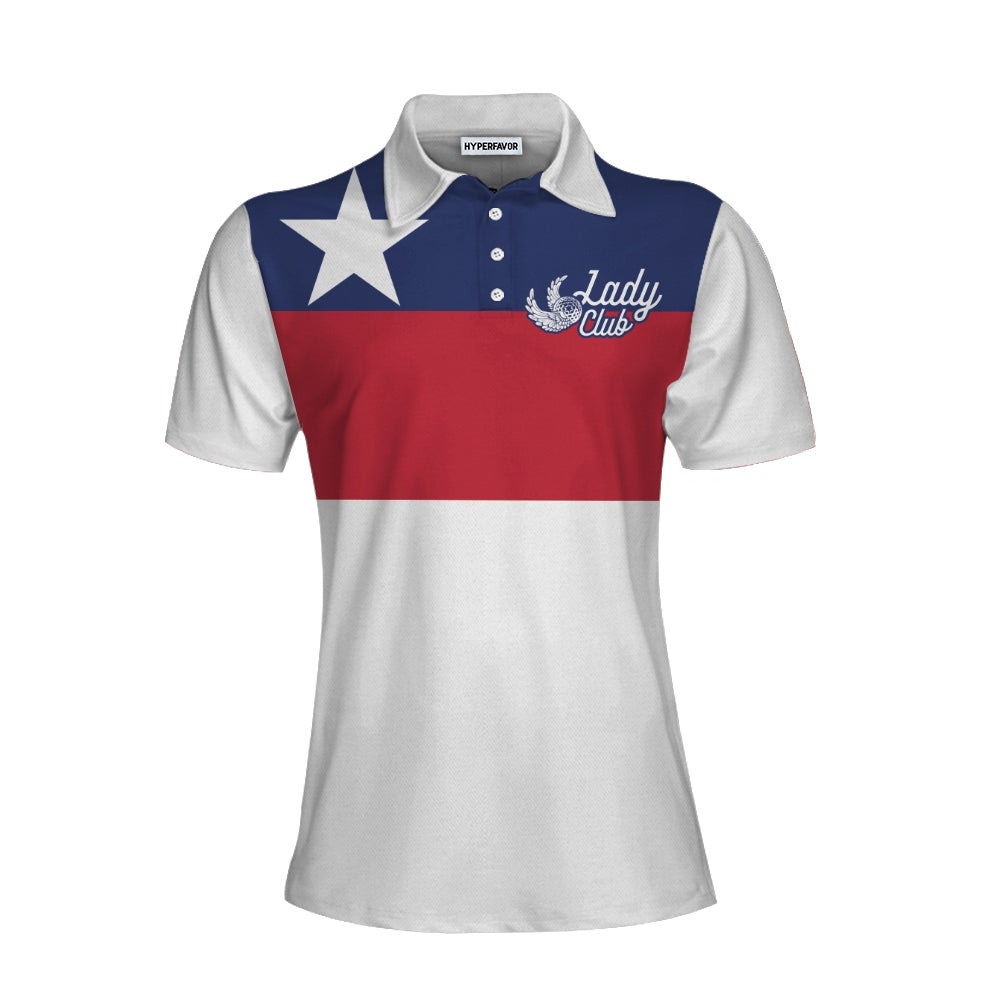 Lady Squad Texas Short Sleeve Women Polo Shirt Texas Golf Shirt For Women