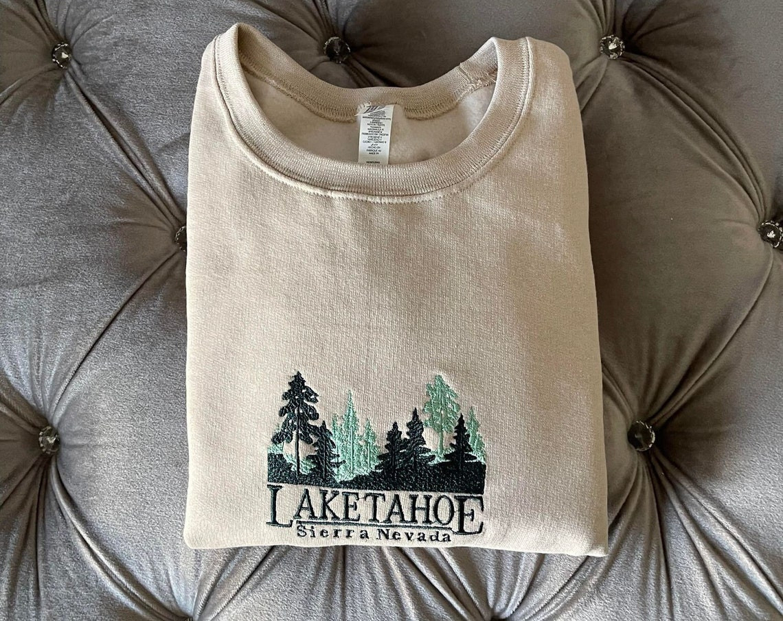 Lake Tahoe Embroidered Crewneck