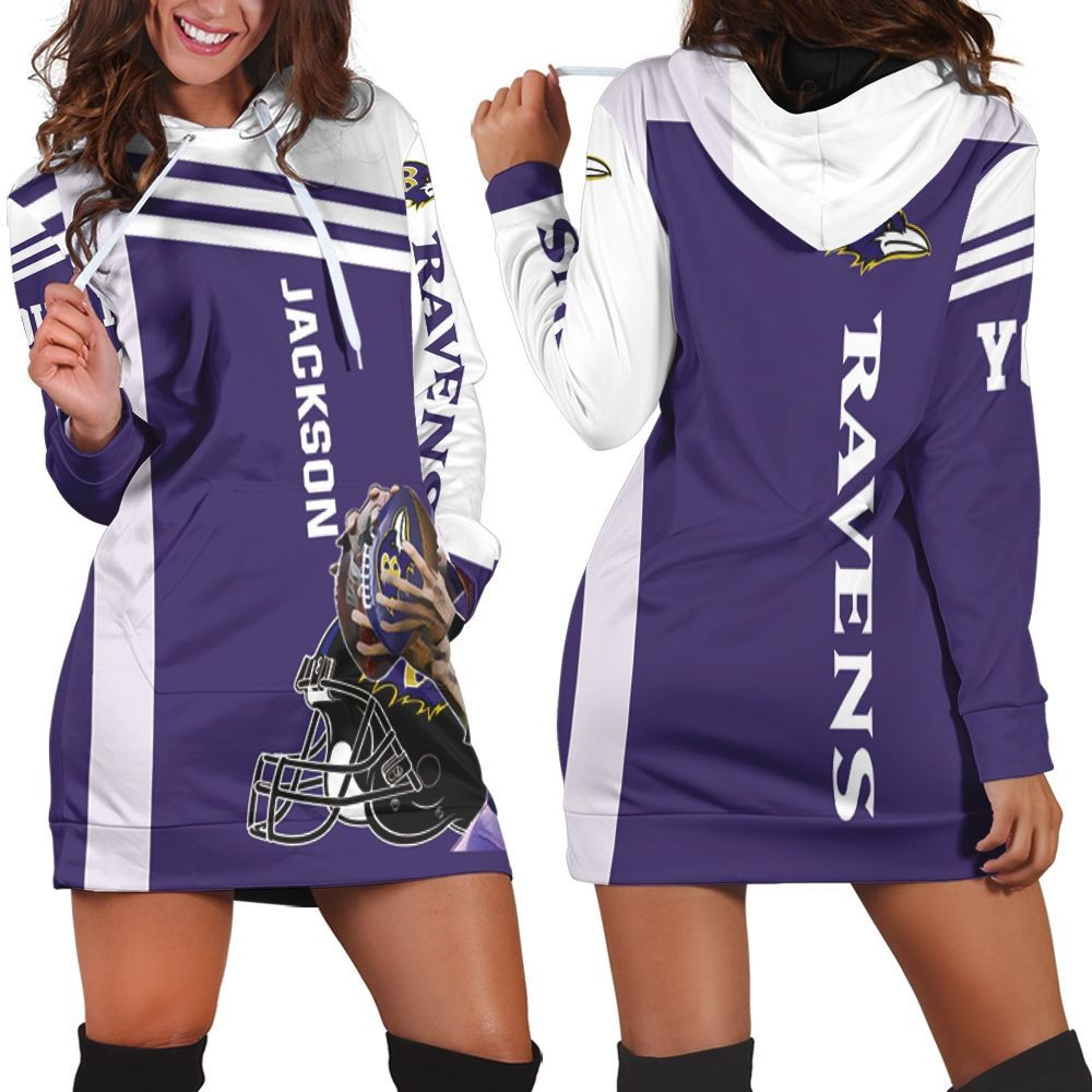 Lamar Jackson Baltimore Ravens 3d Hoodie Dress Sweater Dress Sweatshirt Dress