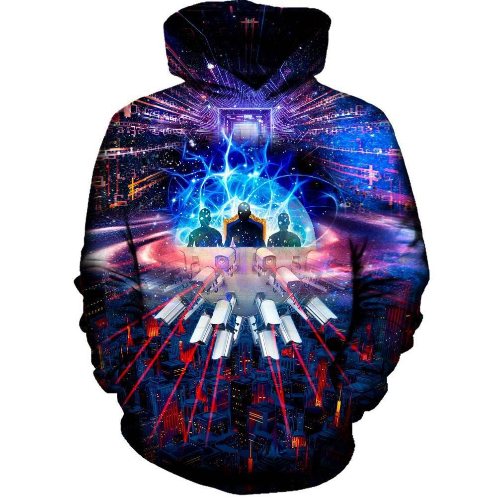 Laser Beams 3D All Over Print Hoodie