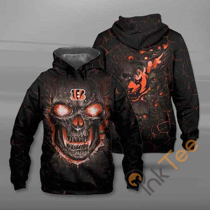 Lava Skull Cincinnati Bengals Hoodie 3d