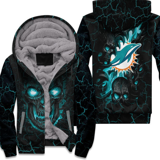 Lava Skull Dolphins 3D Fleece Hoodie