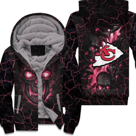 Lava Skull Kansas City Chiefs 3D Fleece Hoodie