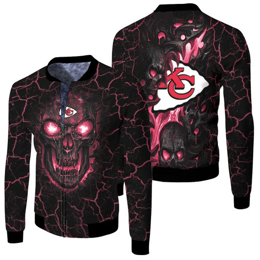 Lava Skull Kansas City Chiefs Fleece Bomber Jacket