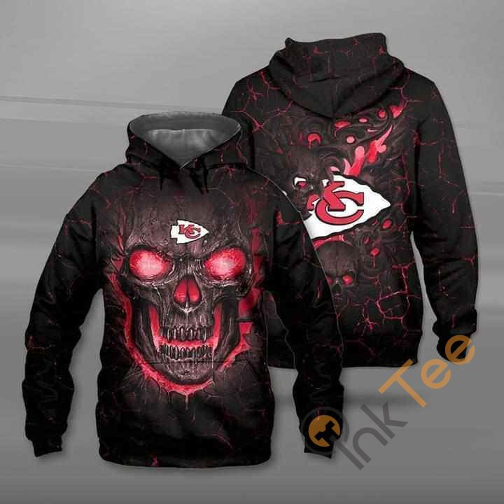 Lava Skull Kansas City Chiefs Hoodie 3d