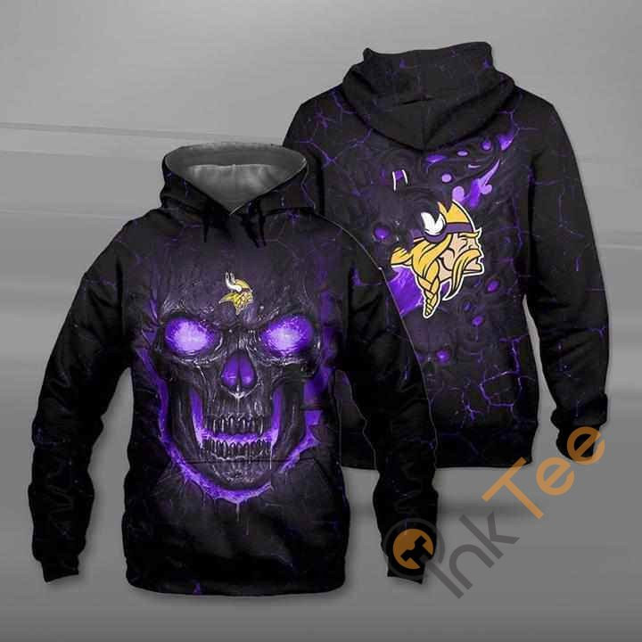 Lava Skull Minnesota Vikings Hoodie 3d