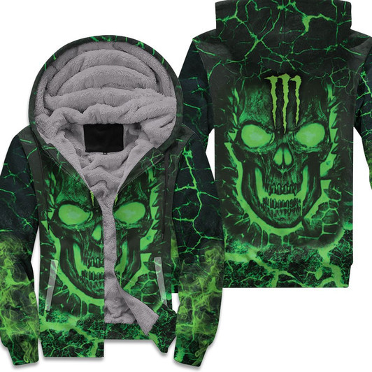 Lava Skull Monster Energy 3D Fleece Hoodie