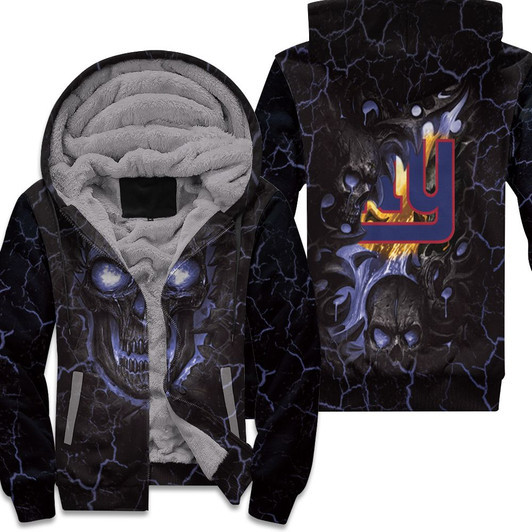 Lava Skull New York Giants 3D Fleece Hoodie