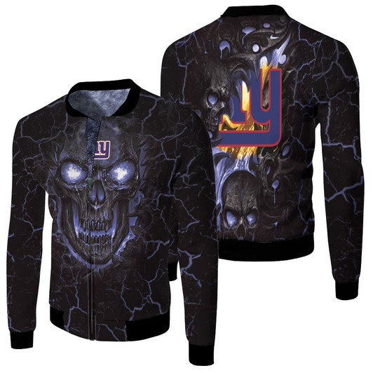 Lava Skull New York Giants Fleece Bomber Jacket