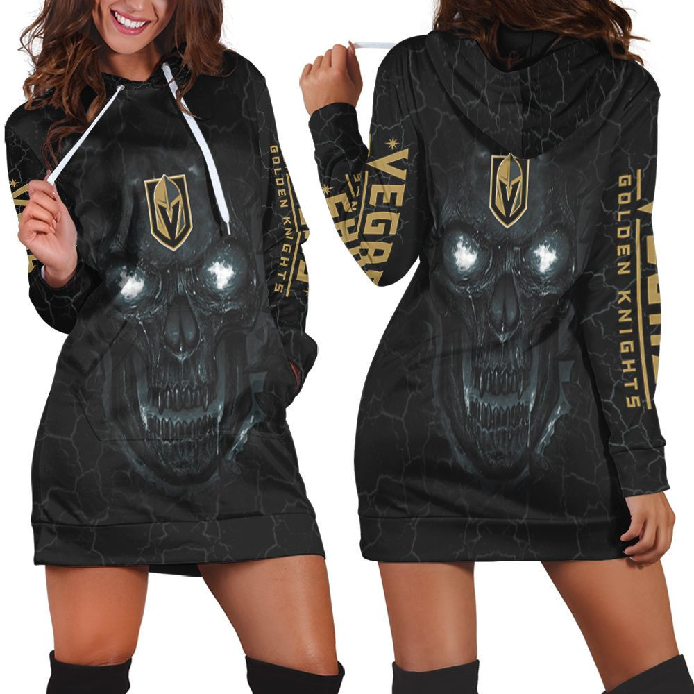 Lava Skull Vegas Golden Knights 3d Hoodie Dress Sweater Dress Sweatshirt Dress