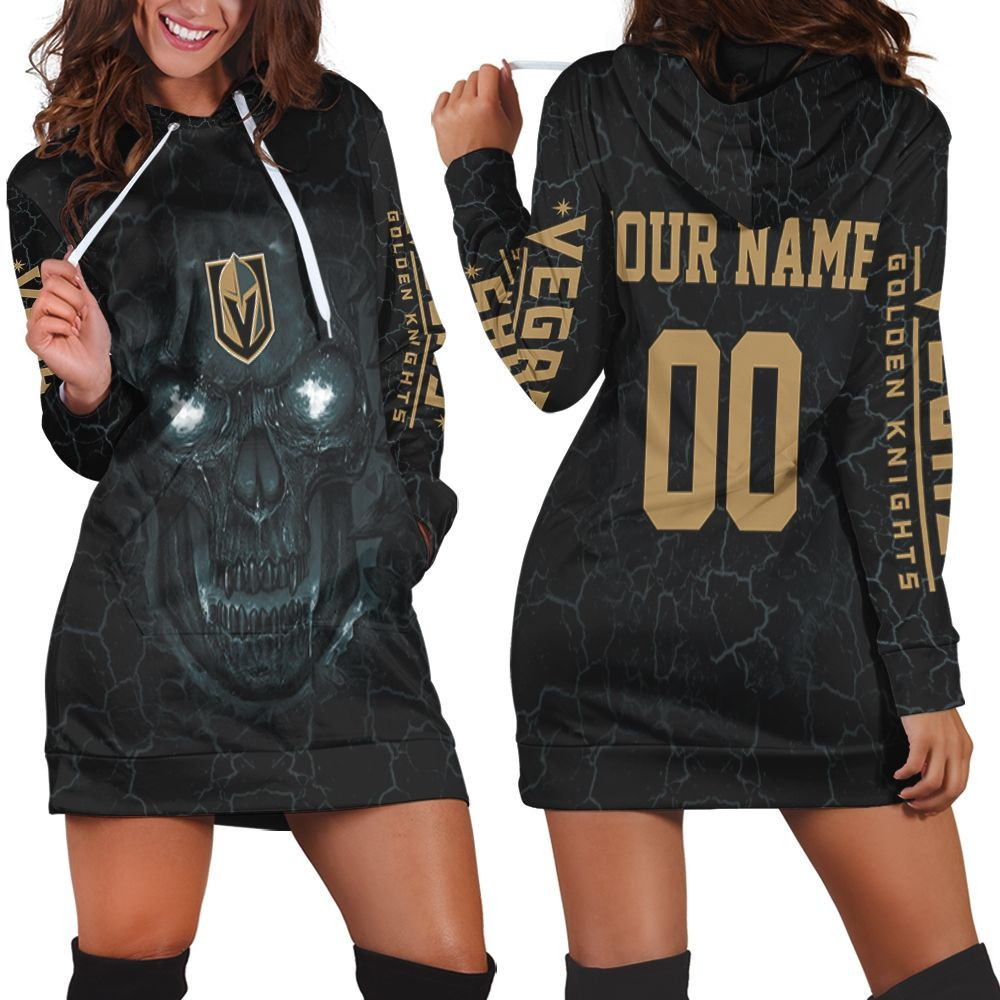 Lava Skull Vegas Golden Knights 3d Hoodie Dress Sweater Dress Sweatshirt Dress