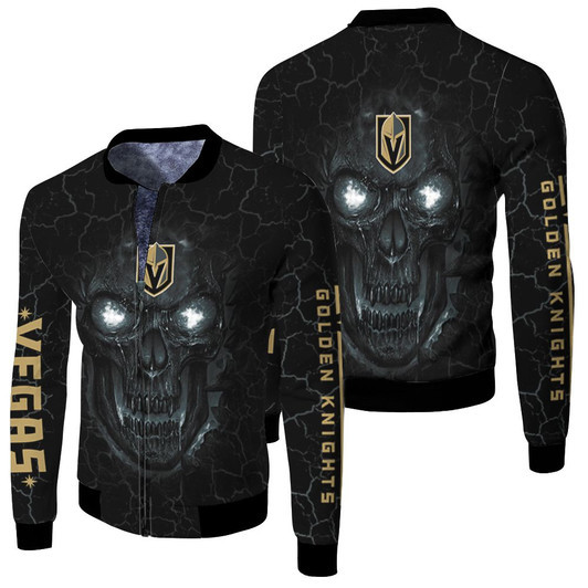 Lava Skull Vegas Golden Knights Fleece Bomber Jacket