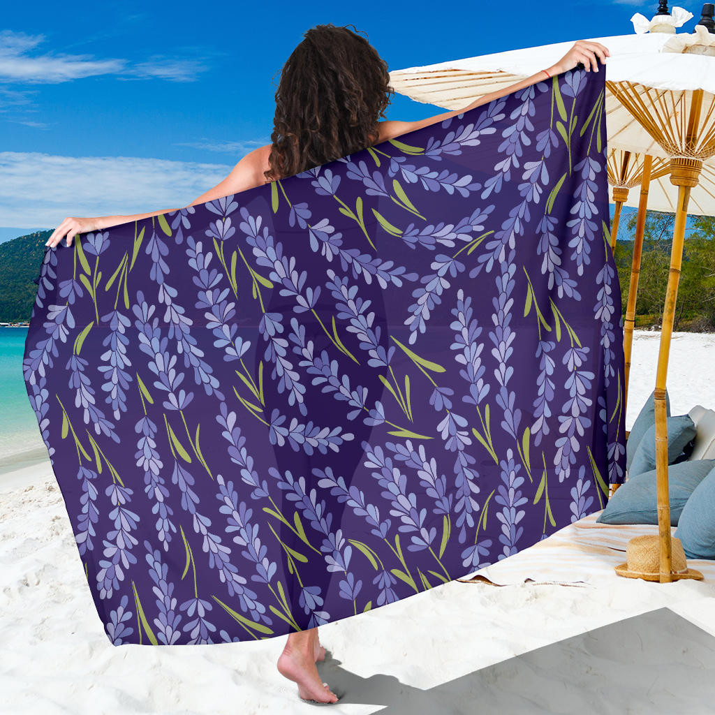 Lavender Pattern Print Sarong Cover Up Lavender Pareo Wrap Skirt Dress