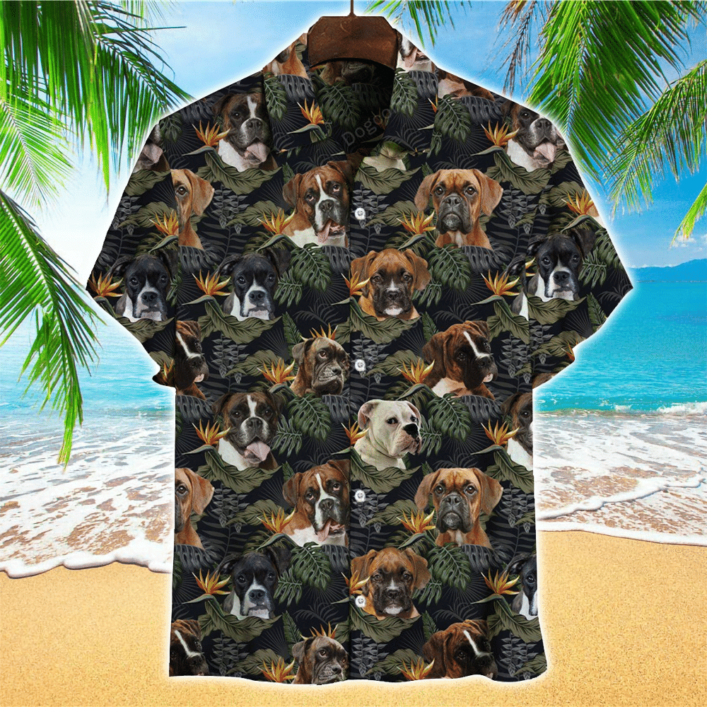 Lazy Boxer With Fern Hawaiian Shirt for Men and Women