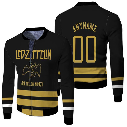 Led Zeppelin Angles The Yellow Monkey Rock Band Black Fleece Bomber Jacket