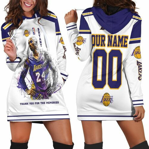 Legend Kobe Bryant Los Angeles Lakers Thank You For The Memories Personalized Hoodie Dress Sweater Dress Sweatshirt Dress