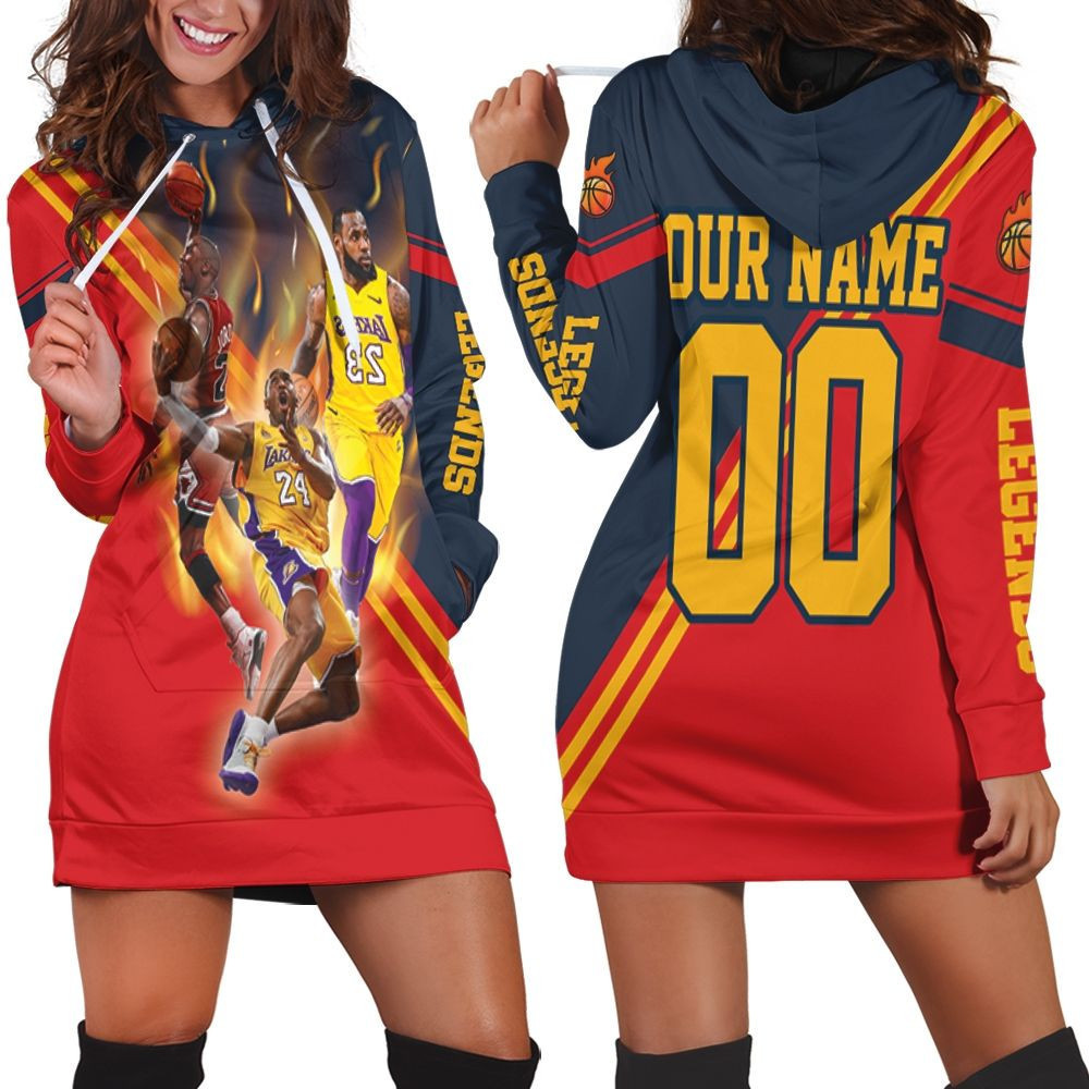 Legends Of Nba Signatures Personalized Hoodie Dress Sweater Dress Sweatshirt Dress