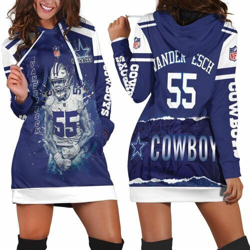 Leighton Vander Esch 55 Dallas Cowboys 3d Hoodie Dress Sweater Dress Sweatshirt Dress