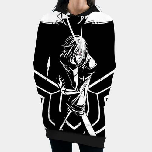 Lelouch Uses Geass Hooded Dress Code Geass 3d Hoodie Dress Sweater Dress Sweatshirt Dress Hoodie