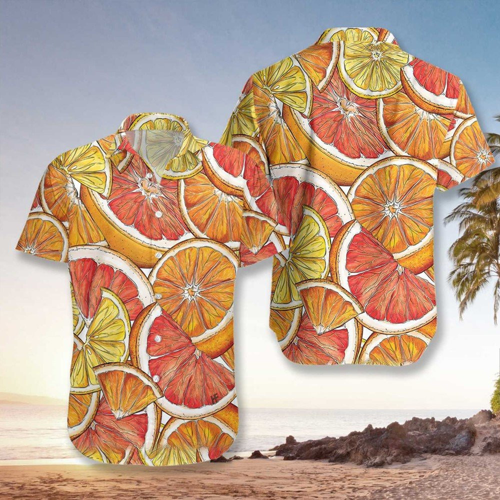 Lemon Hawaiian Shirt Lemon Button Up Shirt For Men and Women