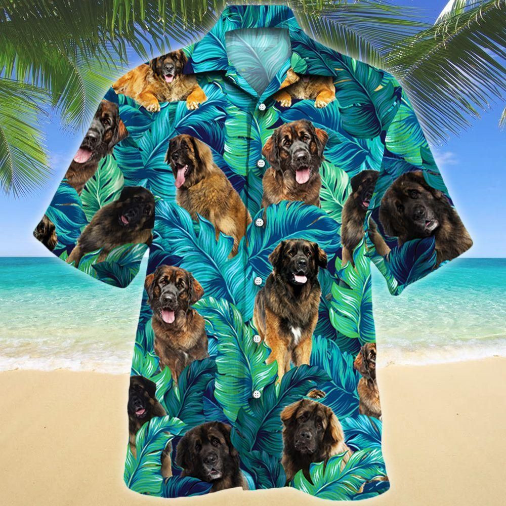 Leonberger Dog Lovers Aloha Hawaiian Shirt Colorful Short Sleeve Summer Beach Casual Shirt For Men And Women