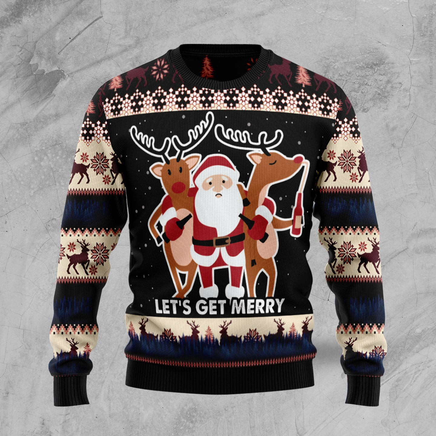 Lets Get Merry Ugly Christmas Sweater