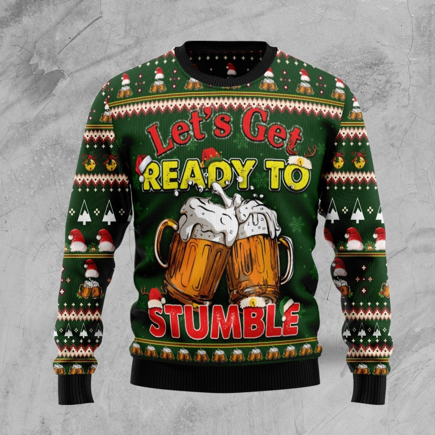 Lets Get Ready To Stumble Beer Ugly Christmas Sweater Ugly Sweater For Men Women