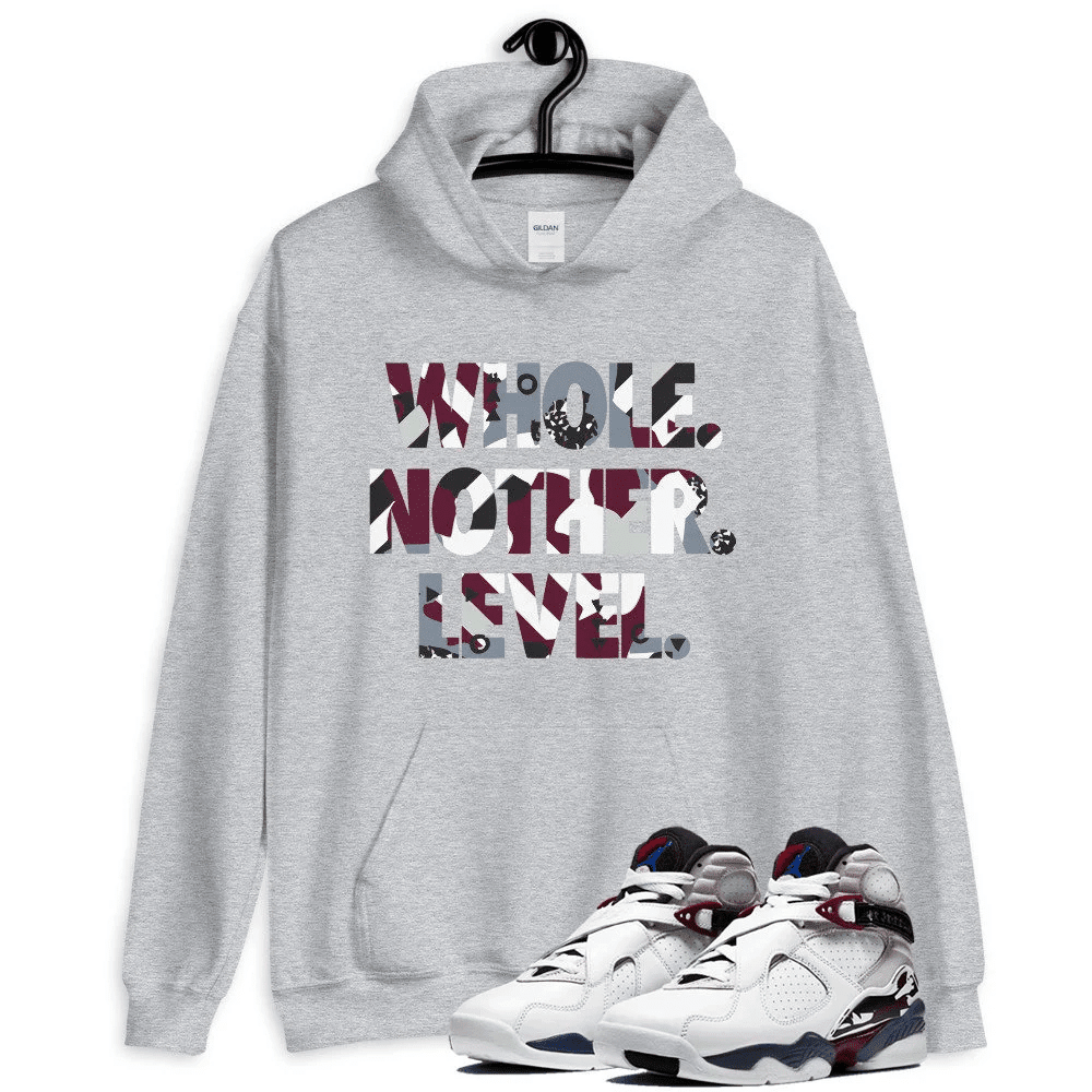 Level Up Jordan 8 Retro Burgundy Unisex Hoodie